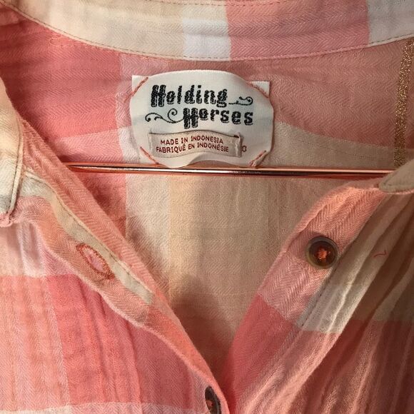 ‎Anthropologie plaid lightweight button up - Picture 5 of 6